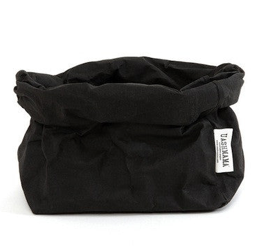 Uashmama Washable Paper Bag - Black - MEDIUM