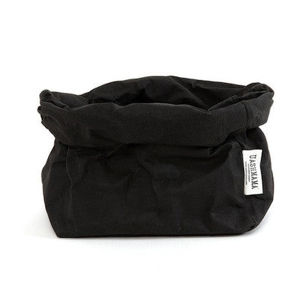 Uashmama Washable Paper Bag - Black - SMALL