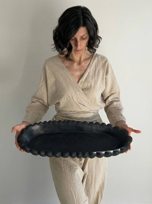 FORMA XXL handmade concrete bowl : Graphite Black