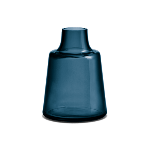 Holmegaard - Flora - Mouth-Blown Glass Vase - Dark Blue: 9.4" Tall