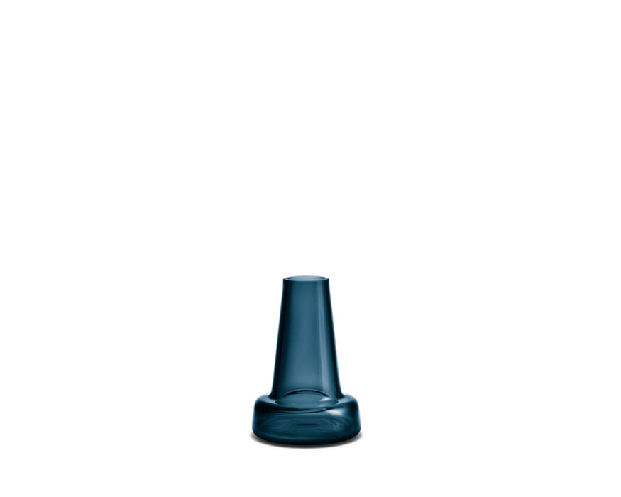 Holmegaard - Flora - Mouth-Blown Glass Vase - Dark Blue: 9.4" Tall