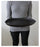 Handmade Stoneware Serving Platter - Round | Dadasi: Matte Black