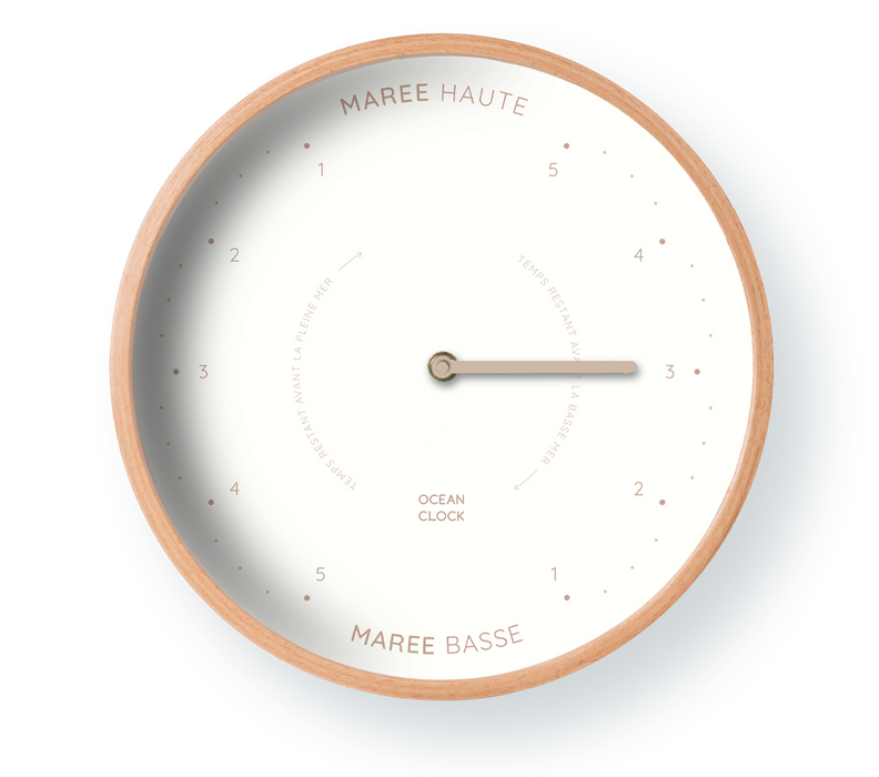 Wooden tide clock - Beige: Dune / Anglais