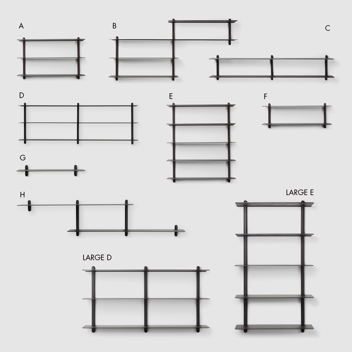 NIVO Shelf Large E - black ash/black