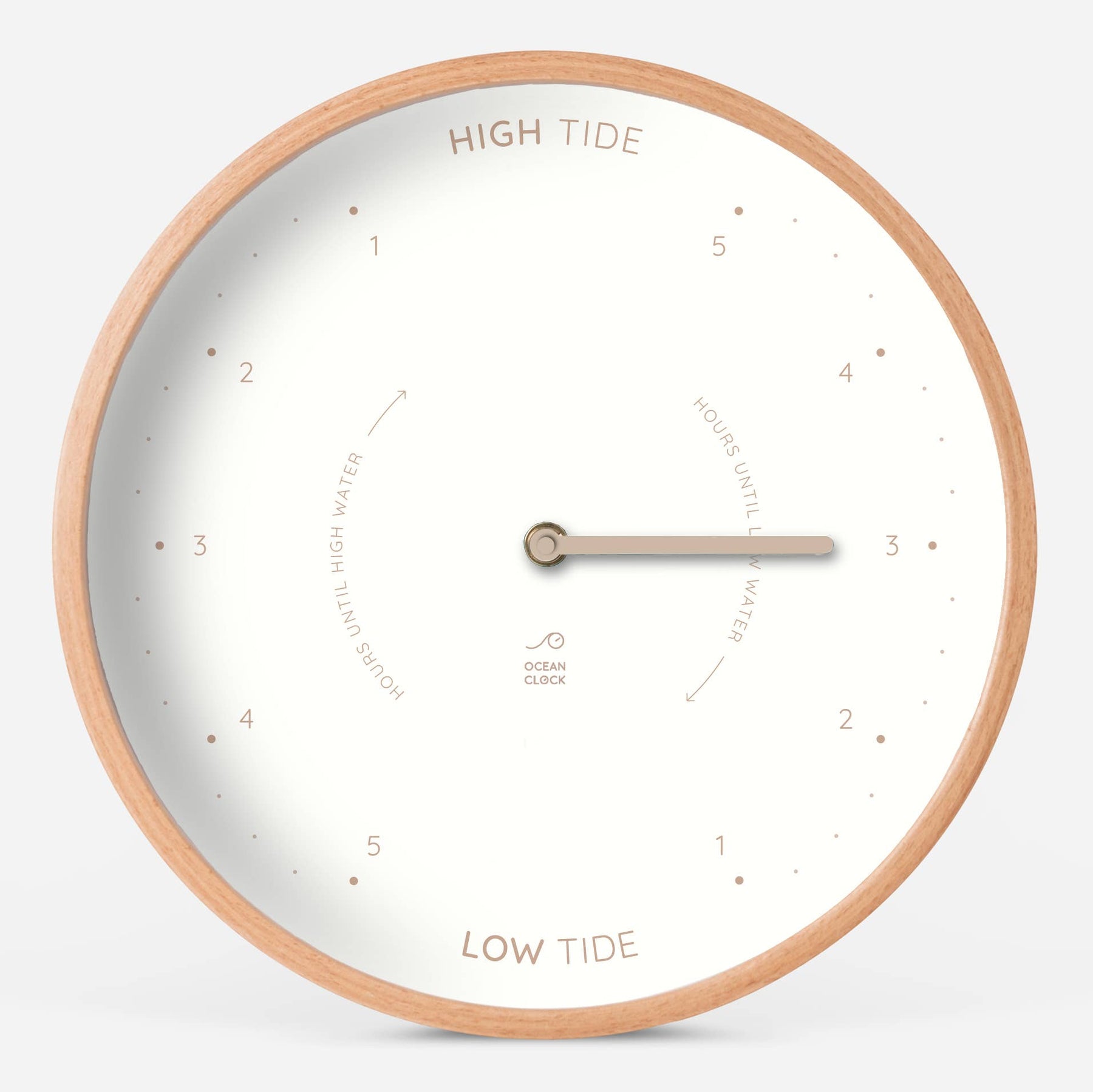 Wooden tide clock - Beige: Dune / Anglais
