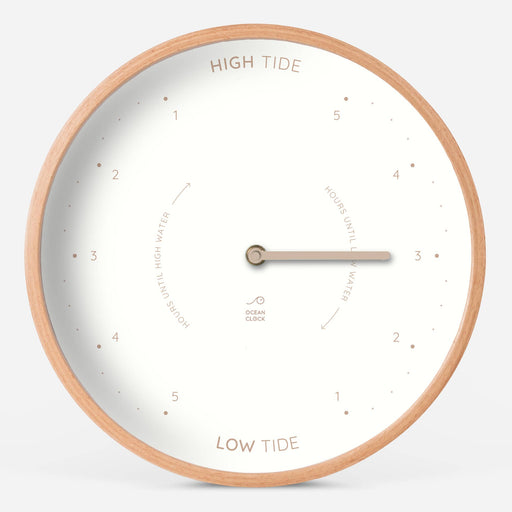 Wooden tide clock - Beige: Dune / Anglais