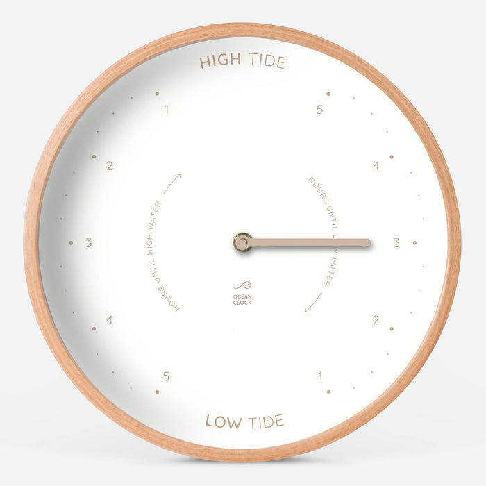 Wooden tide clock - Beige: Dune / Anglais