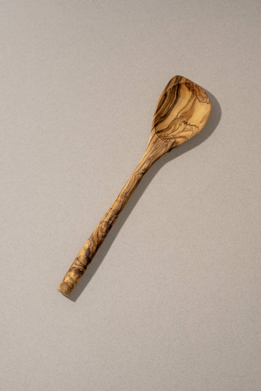 Natural Olive Wood Pointed Spoon: Small