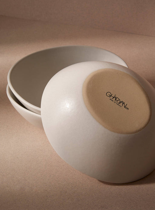 Handmade Stoneware Soup Plate |  7.9": Matte White
