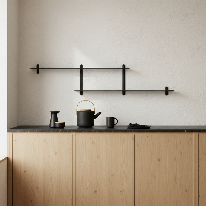 NIVO Shelf Large H - black ash / black