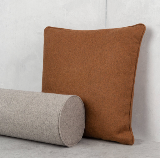 Namous Wool Cushion Cover, Rust Brown 20x20