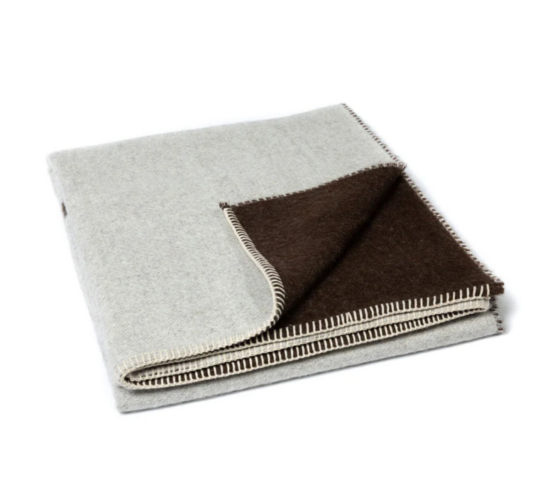 Berlin Reversible Baby Alpaca Throw - Blacksaw