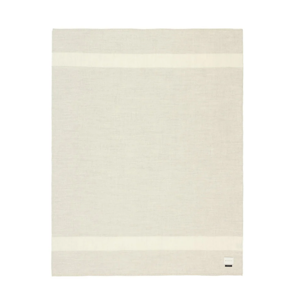 Mason Baby Alpaca Throw Ivory Shoji/Ivory - Blacksaw