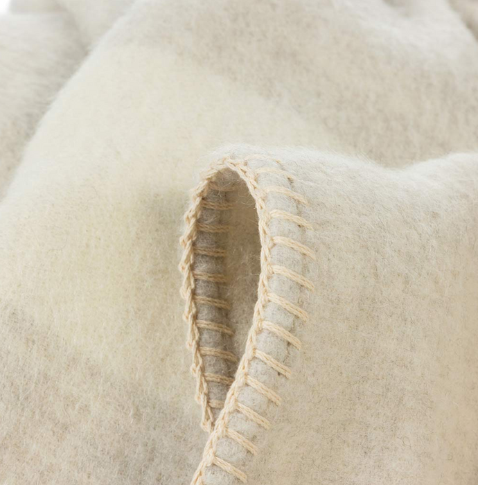 Mason Baby Alpaca Throw Ivory Shoji/Ivory - Blacksaw
