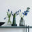Holmegaard - Flora - Mouth-Blown Glass Vase - Smoke: 9.4" Tall