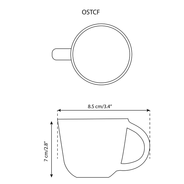 Handmade Stoneware Coffee Mug | Osun 6.7 oz: Matte White
