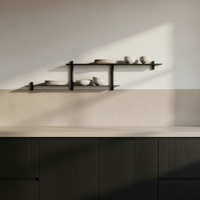 NIVO Shelf Large H - black ash / black