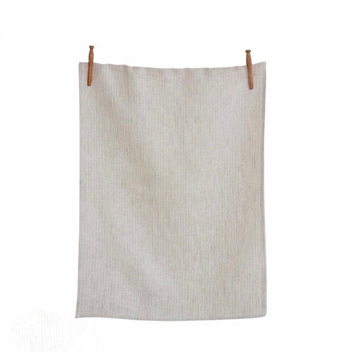 Tea Towel, Findlay Linen - Beige with White Stripes - Linen Way