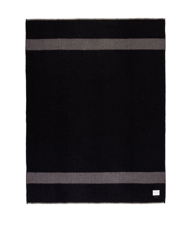 Mason Reversible Baby Alpaca Blanket Dark Grey Stripe - Blacksaw