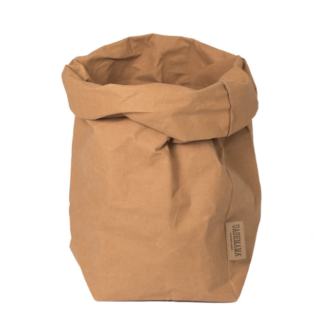 Uashmama Washable Paper Bag - Camel - XL