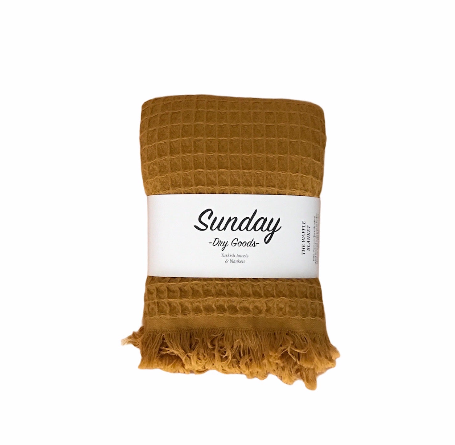 Sunday Dry Goods Waffle Throw Gold
